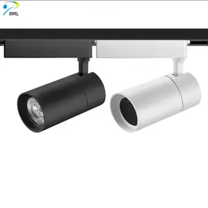 Commercial Track Light Dimming Focus Ceiling Rail Lighting Track System 2/3/4 Wire Led Spot 20w 30w 40w COB Led Track Lights