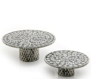 Soporte de pastel de nuevo diseño con incrustaciones de hueso de alta calidad con soporte de pierna de hierro soporte de pastel con incrustaciones de resina a precio asequible de LUXURY CRAFTS - Product Image 5