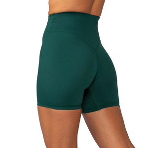 Pantalones cortos de gimnasio de cintura alta para mujer, ropa activa, de secado rápido, transpirables, al por mayor, pantalones cortos de entrenamiento, logotipo personalizado OEM hecho en Pakistán - Product Image 4