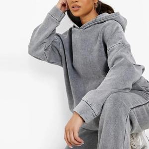 Chándal de lavado ácido para mujer de fabricante profesional, nuevo diseño, peso pesado, respetuoso con el medio ambiente, estilo profesional, calidad Superior - Product Image 6