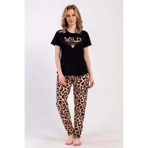 KADIN P.SUPREM BATTAL XXL O YAKA KISA KOL ETEGI OVAL PIJAMA TAKIM - สีเบจ - สีเบจ - Product Image 1