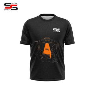 Camiseta de poliéster de algodón liso, camiseta Unisex con estampado personalizado de logotipo en blanco, camiseta de gran tamaño para hombre - Product Image 3