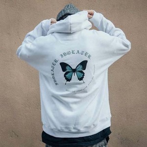 Venta al por mayor logotipo personalizado sudadera de doble capa de gran tamaño de los hombres de cuello redondo Vintage ácido lavado con capucha básicos - Product Image 5