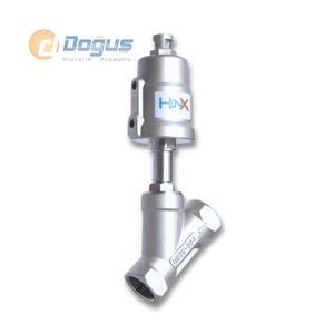 Válvula de Pistón Neumática de 1'' con Estructura Angular Duradera de Acero Inoxidable 316 - Product Image 1