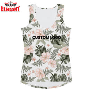 Nueva llegada mujeres Casual Fitness Tank Top transpirable tela suave con logotipo personalizado sublimación impresión venta al por mayor tasa camiseta sin mangas - Product Image 6