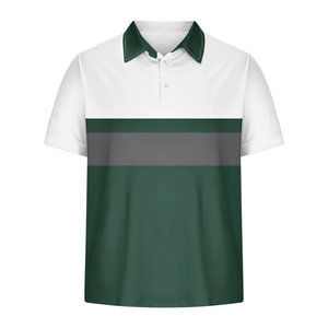 100% Jersey de algodón sólido para camisa para hombres con logotipo frontal personalizado manga corta Formal transpirable - Product Image 2