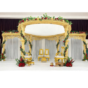 Exclusif mariage Triple pôle fibre Mandap superbes idées de décoration Mandap pour le mariage intérieur magnifique mariage indien Mandap USA - Product Image 5