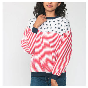 Sweat-shirt pour femme de style premium, imprimé lettres, coupe ample, marque privée, vente en gros, vêtements décontractés pour femme - Product Image 2