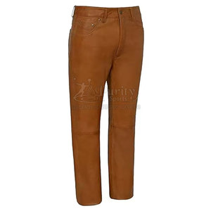 กางเกงหนังสำหรับผู้ชายกางเกงฤดูหนาวทำจากหนังโลโก้ตามสั่ง - Product Image 2