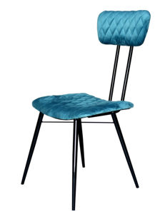 Silla de Comedor Acolchada Industrial de Cuero y Hierro para Hogar, Oficina, Restaurante, Cafetería, Almacén, Duradera y Ecológica - Product Image 1