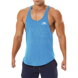 Camiseta sin mangas de gimnasio para hombre, camiseta sin mangas de gimnasio de Color sólido personalizada, camiseta sin mangas de secado rápido al por mayor para hombre, novedad de 2025 - Product Image 2