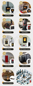 Chimeneas de leña de alta eficiencia Estilo independiente con calefacción de excelente calidad para hoteles y villas Precio de fábrica - Product Image 6