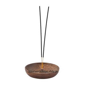 Premium Luxury <b>Wooden</b> Round Incense Bowl Handcrafted <b>Burner</b> and Ash Catcher <b>for</b> Aromatherapy Meditation and Elegant Home Decor - Product Image 4