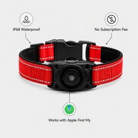 Collier GPS pour chien et chat, certifié Apple Find My, étanche IP68, anti-perte, réfléchissant, réglable, tailles S, M, L