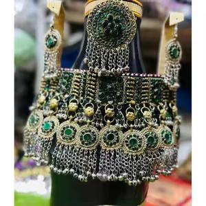 Produit en vente chaude prêt à expédier ensembles de bijoux afghans nouvelle mode bijoux afghans boucles d'oreilles collier ensemble pour les femmes - Product Image 3