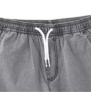 Shorts en jean pour hommes, style délavé à l'acide, shorts de sport vintage d'été, 100% coton, tissu de haute qualité, logo personnalisé, vente en gros OEM - Product Image 3