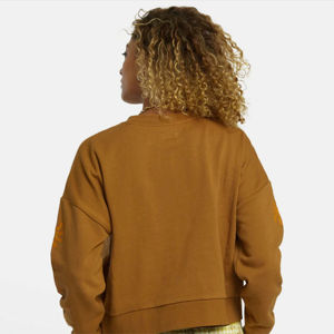 Crewneck Crop Sweatshirts Casual Solid Loose Fit Workout Cropped Pullover Sweatshirt <b>for</b> Women Customized Breathable OEM - Product Image 3