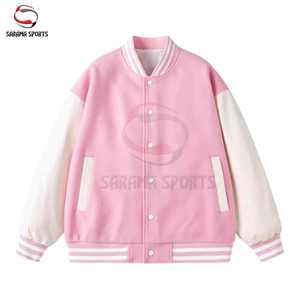 Chaqueta Varsity Personalizada OEM con Parches Bordados, Chaqueta Bomber de Béisbol, Chaqueta Urbana para Hombre - Product Image 1