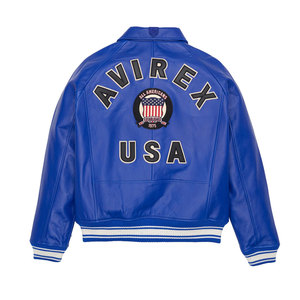 Chaquetas de Cuero Avirex de Alta Calidad para Invierno, Diseño Vintage Personalizado, Cuello Alto, Logotipo Frontal, Gran Venta - Product Image 2
