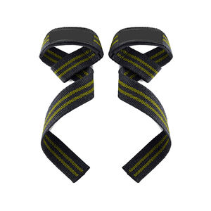 Correas de potencia para levantamiento de pesas de algodón ligero de Color negro y rojo, correas de levantamiento de soporte de muñeca para entrenamiento de gimnasio POR INDUSTRIAS INCREÍBLES - Product Image 1