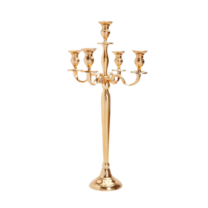 Aluminium Gold Color <b>Candelabra</b> Wedding Event And Special Occasion Decorative <b>Candelabra</b> From Best Exporter In India - Product Image 1