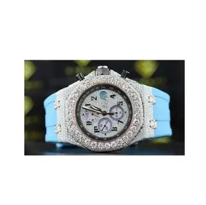 Новые модные дизайнерские автоматические часы VVS прозрачные Moissanite Diamond для мужчин от индийского производителя и поставщика