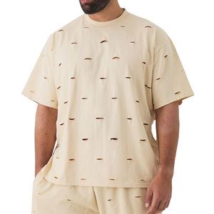 T-shirt décontracté surdimensionné pour homme de haute qualité, épaules tombantes, coton épais, manches courtes, unisexe, blanc, séchage rapide, écologique - Product Image 2