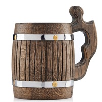 Tasse à café en bois de style moderne tasse en bois de mangue de vin de bière écologique pour tasse de thé de café disponible à un prix raisonnable