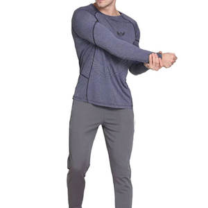 Vente chaude Meilleure Qualité Gym Wear Fitness Manches Longues T-shirts À Vendre Coton Fait Hommes Manches Complètes T-shirts - Product Image 2