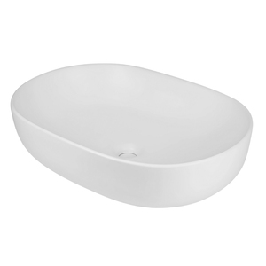 Doris Lullaby Lavabo à poser ovale en céramique blanche finition mate Lot de 1 - Product Image 1