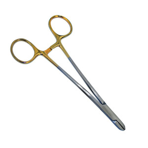 Pince à aiguille chirurgicale droite en fil d'or demi-torsadé TC 155 mm (6 pouces) pour suture, usage hospitalier - Product Image 4