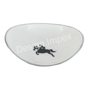 Haute émail bol vaisselle décorative bols multifonctions vente en gros Fruits salade affichage vaisselle bols de service forme ovale - Product Image 1