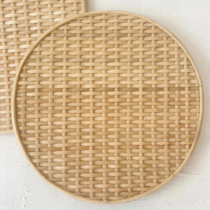 Mantel Individual redondo de ratán, productos ecológicos hechos en Vietnam, Mantel Individual, decoración de mesa, venta al por mayor - Product Image 1