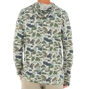 Camiseta de Pesca Personalizada de Poliéster y Elastano de 180 g/m², Unisex, Protección Solar UPF 50, con Capucha, Camuflaje Sublimado, Secado Rápido, Fresca - Product Image 2