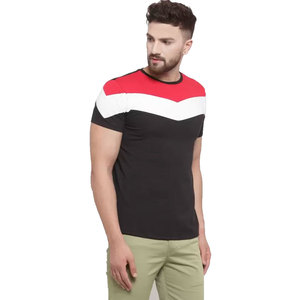 Wholesale 100% Cotton O-Neck T-<b>Shirts</b> <b>Men's</b> Custom Logo Designed Plus Size Breathable Knitted <b>Orange</b> Black <b>Shirt</b> - Product Image 3
