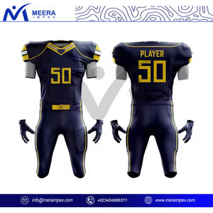 Uniforme de fútbol americano para hombre, impresión por sublimación personalizada, nombre y logotipo del jugador, 100% poliéster, ropa de fútbol personalizada - Product Image 2