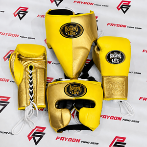 Ensemble de boxe personnalisé avec logo, design tendance, violet et or, pour entraînement, combat et sparring, Muay Thai, Kickboxing - Product Image 6