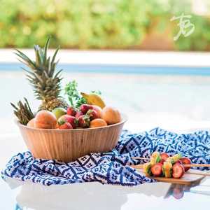 Bol de service en bambou totalement en bambou de bonne qualité Saladier en bambou tourné écologique pour la vaisselle - Product Image 4