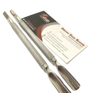 Poussoir à cuticules pour ongles de qualité professionnelle de qualité supérieure à double extrémité en acier inoxydable durable de haute qualité ongles de manucure pointus - Product Image 1