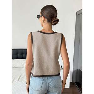 Women's Casual <b>Long</b> Floral Print <b>Sleeveless</b> <b>Cardigan</b> for Spring Autumn Winter Sizes S-XL Custom OEM/ODM - Product Image 4