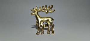 Porte-serviettes de Noël en laiton artisanal de luxe, couleur personnalisée, motif renne, style américain, pour événements et fêtes - Product Image 2