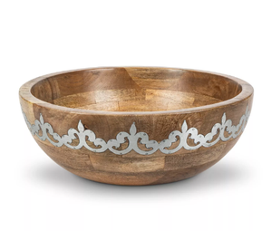 Cuenco redondo de madera de alta calidad de latón AK con 2 cucharas en juegos de diseño estándar de Color nogal para utensilios de cocina/vajilla - Product Image 5