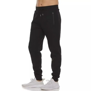 Pantalones de chándal de cintura alta de lona elásticos y cómodos para hombre, pantalones de uso diario con cintura elástica y bolsillos con cremallera, talla XL - Product Image 4