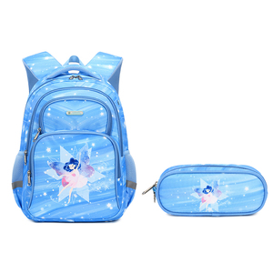 Logo personnalisé Ensemble de sacs d'école papillon féerique bleu multi-fonctionnels Sac à dos pour enfants Fille - Product Image 2