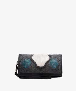 Nueva llegada bolso de mano de cuero para mujer billetera de tallado floral a mano a precio al por mayor - Product Image 2