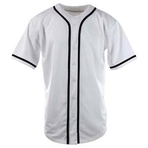 Servicio OEM Ropa deportiva Ropa de béisbol y softbol 100% Poliéster Cuello en V Calidad superior Nuevo diseño Jersey de béisbol para adultos Color blanco - Product Image 1