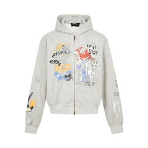 Sweat-shirt à capuche unisexe personnalisé avec logo, style streetwear tendance, en polyester/coton, pour homme, disponible en plusieurs coloris. - Product Image 2