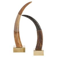 Corne de buffle naturelle noire polie, écologique, en corne de bœuf brute, pour la décoration de mariages et de fêtes