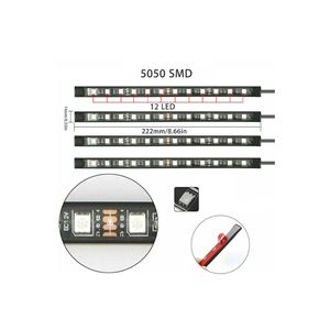 ไฟ LED 12ดวงปรับแต่งภายในรถรีโมทคอนโทรลไวต่อเสียงไฟเท้า LED - Product Image 2