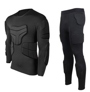 Mens Premium Sports <b>padded</b> <b>shirt</b> Compression Chest Protector Training Athletic Wear Wholesale - Product Image 2